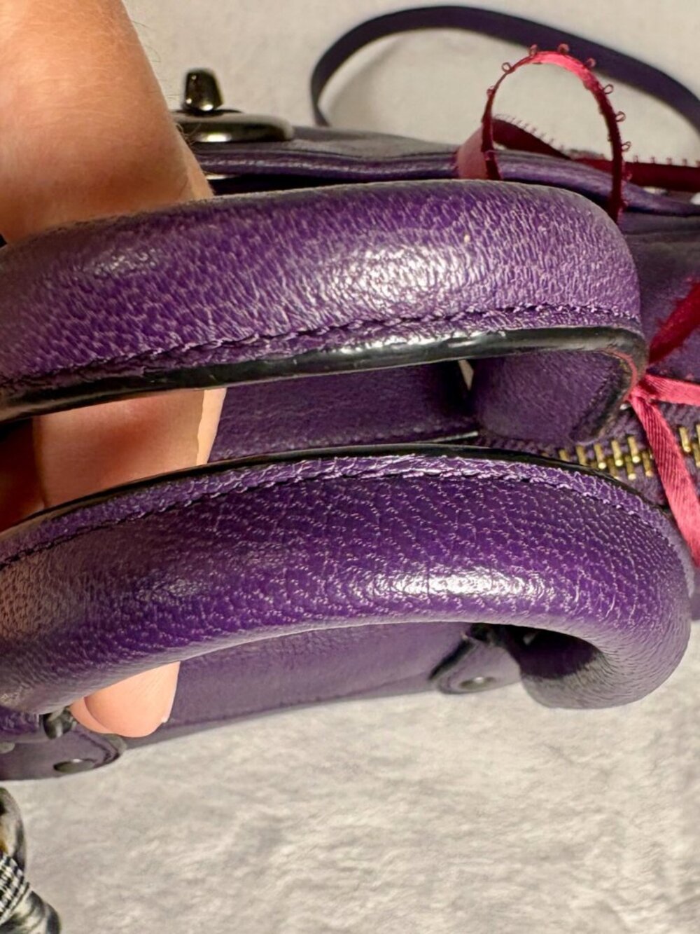 Coach Rhyder 24 Satchel in Deep Plum/Purple with Charm - Picture 11 of 15